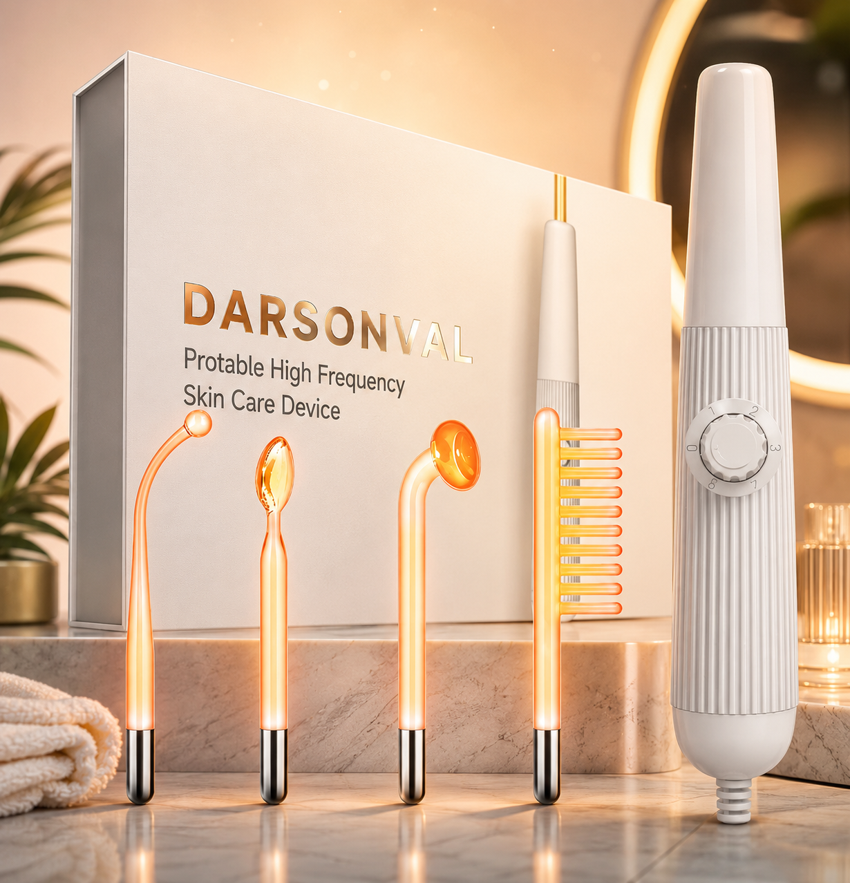 Stylo Darsonval Haute Fréquence 4 électrodes