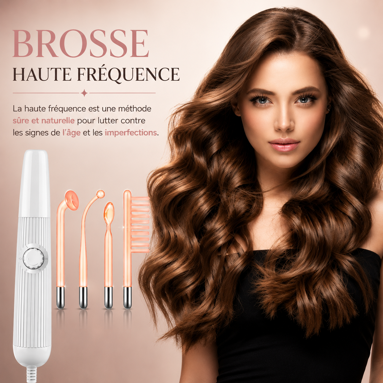 Stylo Darsonval Haute Fréquence 4 électrodes